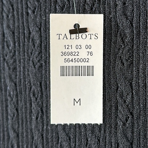 NWT Talbots Woven Sleeve Crewneck Pullover Sweater Size Medium - Picture 9 of 13
